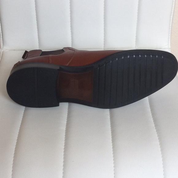 NWOB Mens Johnston & Murphy 13M Henrick Cognac Full Grain Chelsea Boot - Picture 11 of 12